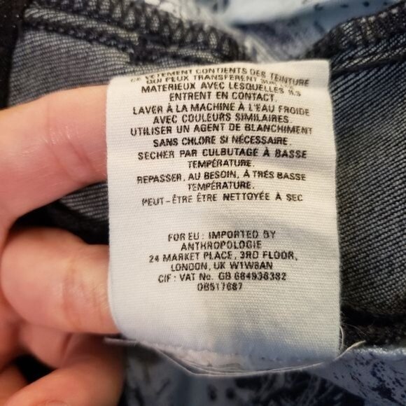 Anthropologie Pilcro and the Letterpress Wide Leg Retro Dark Wash Jeans Size 28 - Picture 7 of 7